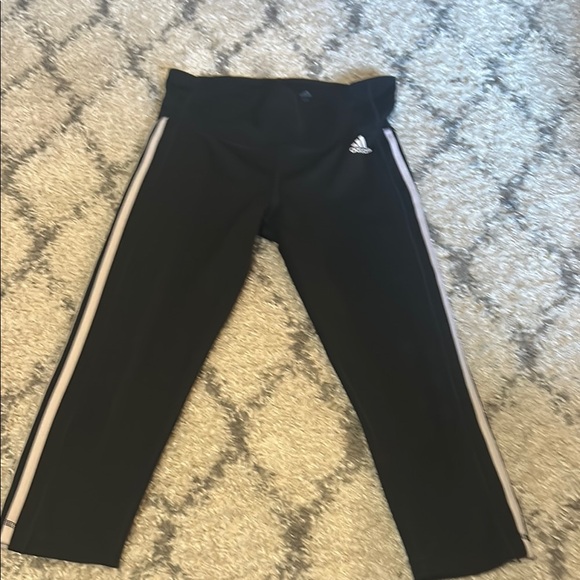 adidas Pants - Adidas Black Leggings with Signature Stripes